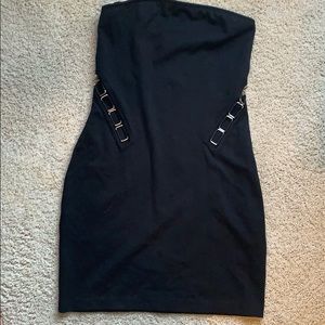Strapless little black dress